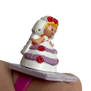 BLUEBIRD POLLY POCKET Pollys Plays A Bride Ring White Purple Good Vintage 1990